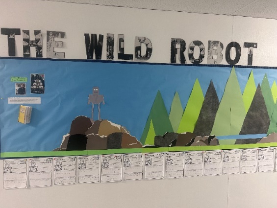 A bulletin board with a poster
Description automatically generated